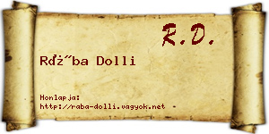 Rába Dolli névjegykártya